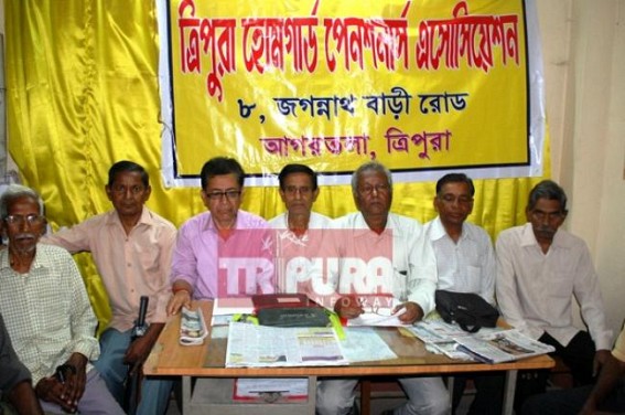 Tripura Home Guard Pension Association demands to increase their pension 